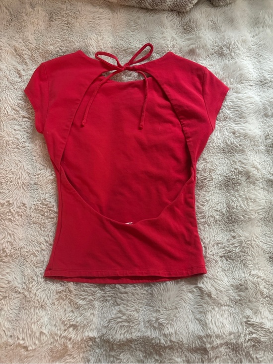 Garage Tops - Garage Red Open-Back + Tie-Neck Women's Top
